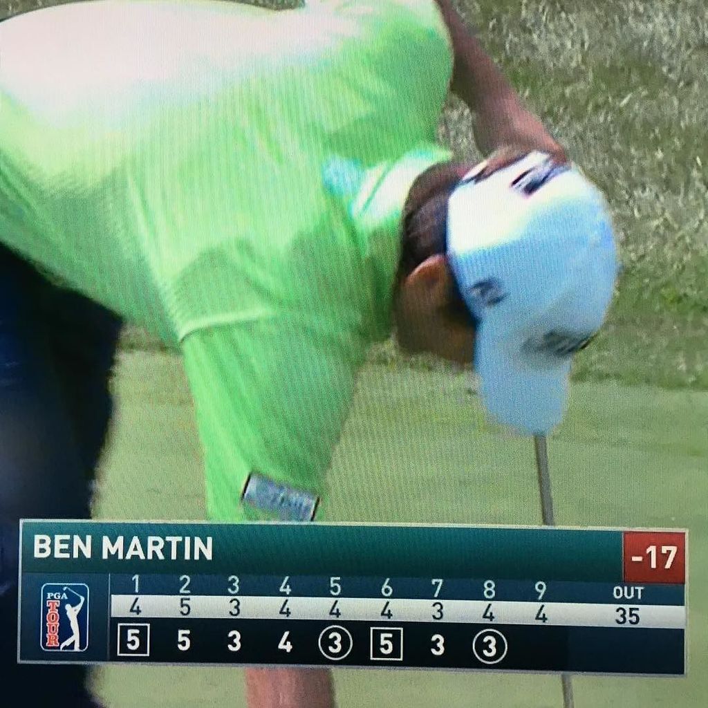 bryanallain's tweet photo. Ben Martin rocking Tyler's least favorite logo - the Titleist rectangle - not once, but twice. #GetEmBen https://t.co/JoV3bm0wYi