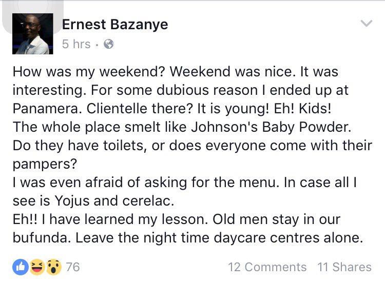 rudende's tweet photo. Ernest Bazanye, ladies and germs. I can't with this guy anymore. 😂😂😂😂😂😂😂😂

Ps. @pwithyla, this reminded me of you. https://t.co/ZesDxNTETY