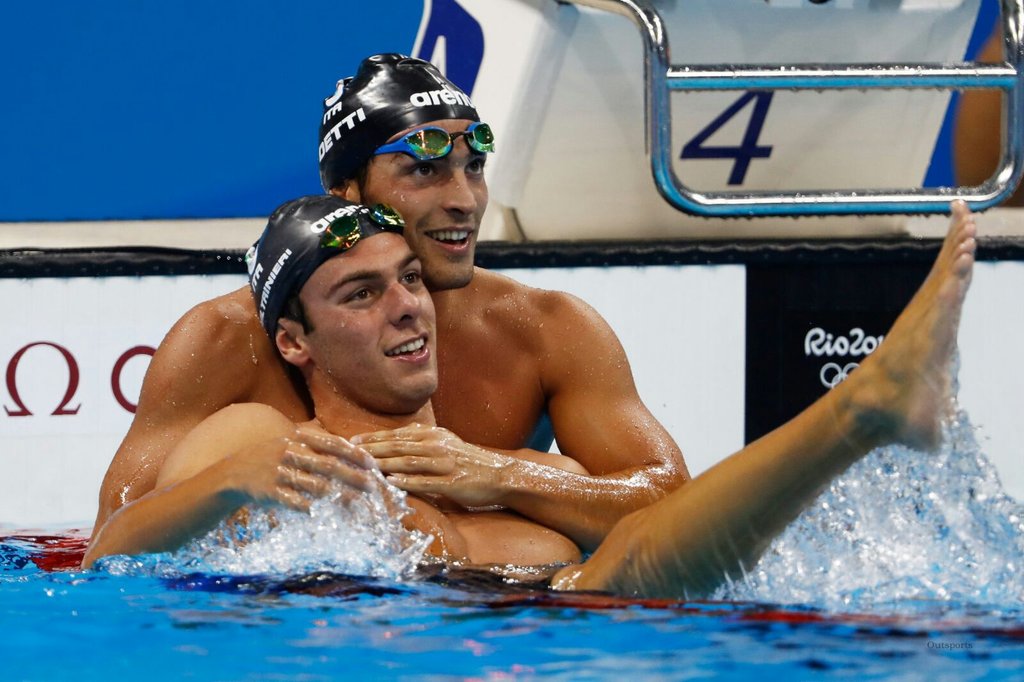 rubenlodi's tweet image. Preciosa y espontánea foto en la piscina de los Juegos de Río