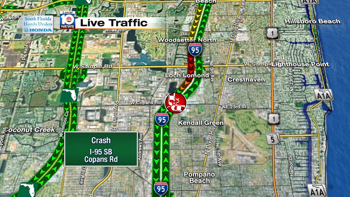 Crash on I-95 SB at Copans Rd #traffic https://t.co/8sRST5VxTO
