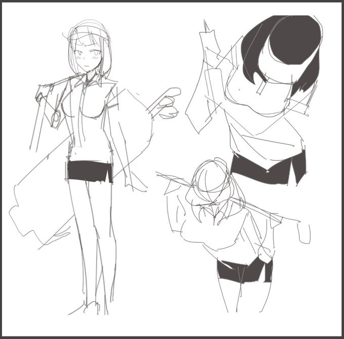 今ラフ#3
ゴルフのユニフォームがクソエロいということに気づいたので高雄に着せてみる。
この、どこかでみたことがある構図はアリかナシか。。。 