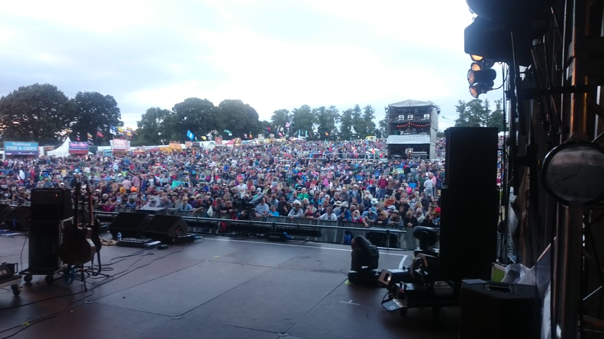 The view from the stage  before <a href="/steeleye_span/">Steeleye Span</a> went on at #Cropredy