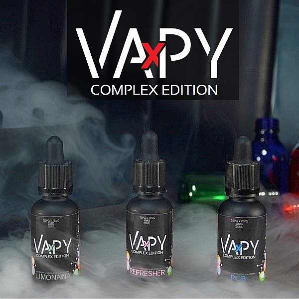 VapeFreaks1's tweet photo. New range of 30ml Premium #eliquid now available at #vapefreaks  #Vapy Complex 75% VG - 25% PG. Offer - €10.50 each https://t.co/wMvo9eS9OE