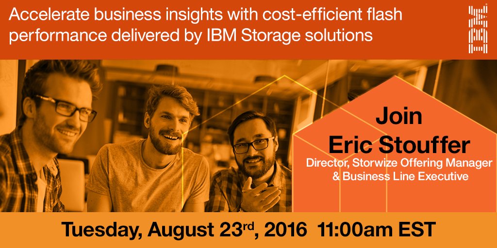 Webinar 23/8 om kostnadseffektiva IBM Storwize all-flash &amp; IBM FlashSystem V9000 ibm.biz/BdreMP #IBMStorage