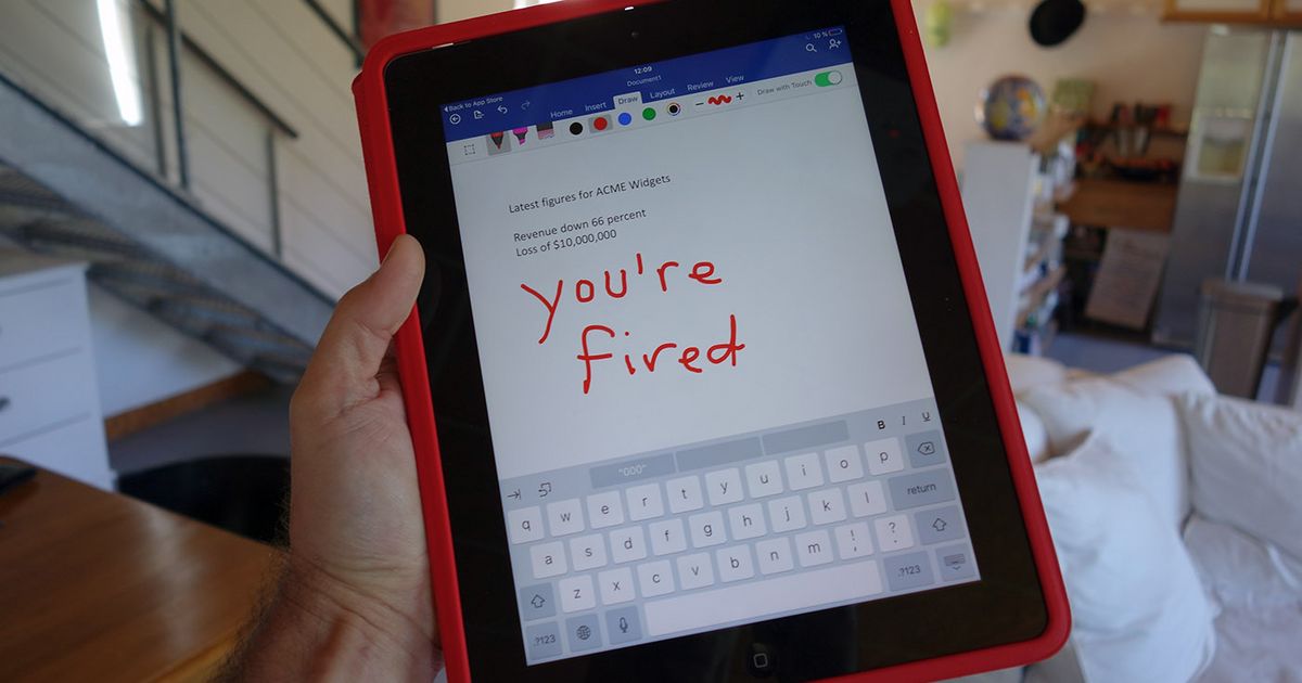 Microsoft Office iPhone users can doodle with their fingers