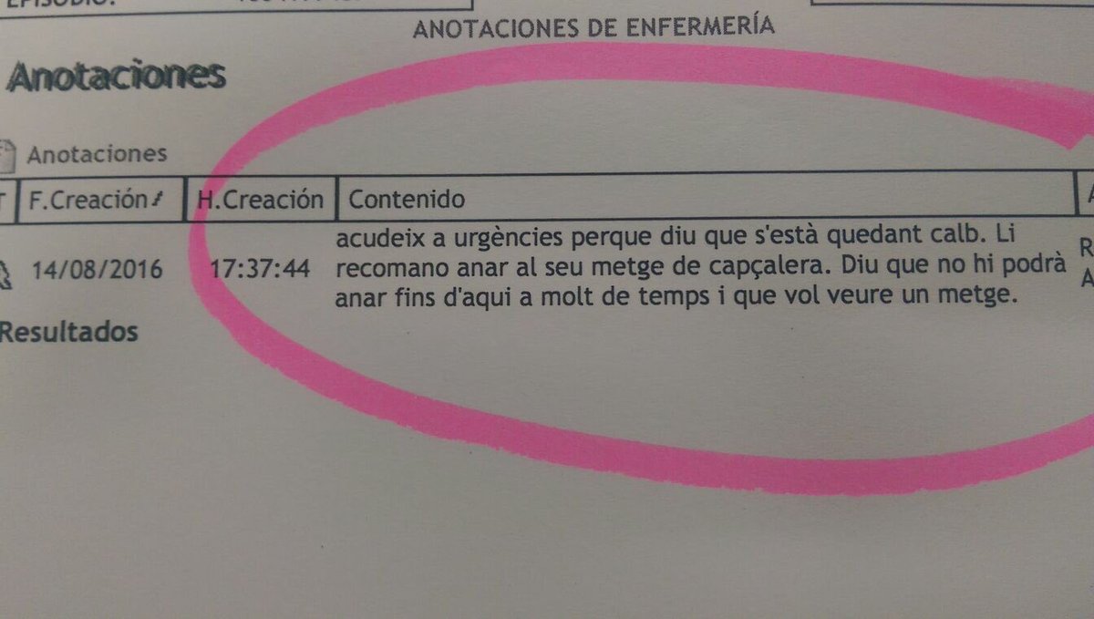 RebecaCarranco's tweet photo. Gent que va a urgències perquè diu que s'està quedant calb. Ho explica @Serra0960 https://t.co/2sLaWNGrZ3