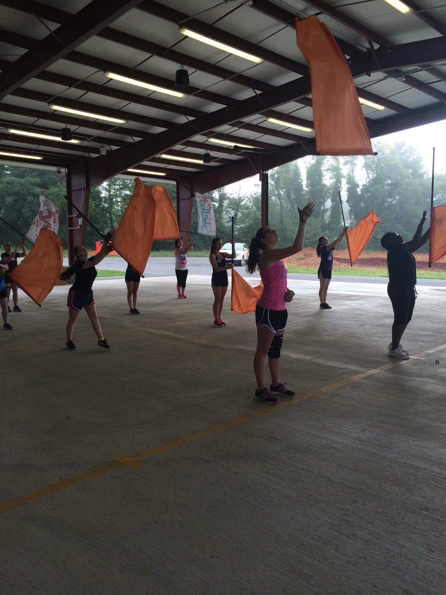 It may be foggy out, but we are ready for Day 3 of #MVBandCamp2016 starting with Flag auditions!