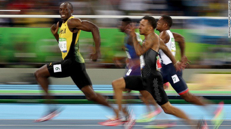 MagazineLoud's tweet photo. If there were ever a perfect photo of Usain Bolt at #Rio2016... https://t.co/8K47EAbGdr #Olympics #CNNRio https://t.co/I8uyq9vMhm