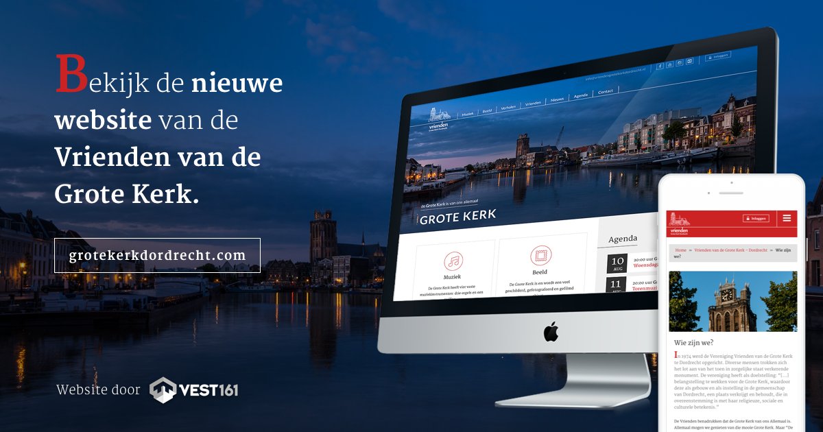 Bekijk de nieuwe website van de Vereniging Vrienden van de Grote Kerk uit #Dordrecht op grotekerkdordrecht.com!
