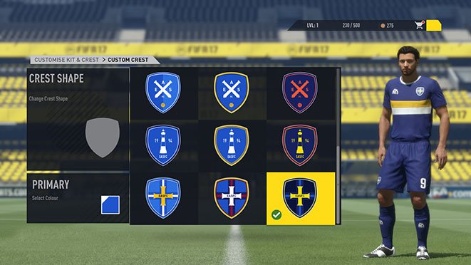 FIFASoccerBlog's tweet image. Club kit and badge customisation. Not the freedom most would of liked, but it is an improvement! #FIFA17 #ProClubs
