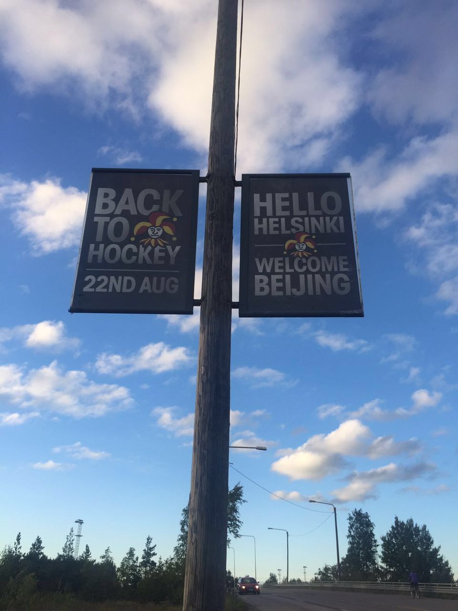 DChernyshenko's tweet photo. Warm welcome signs to partners from Beijing are all over Helsinki.  #khl #Jokerit https://t.co/L4Vxi4KMnN
