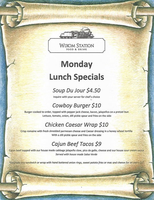 WixomStation's tweet photo. Make manic Monday not so much by enjoying a leisurely lunch! https://t.co/B2NhqJg1OW