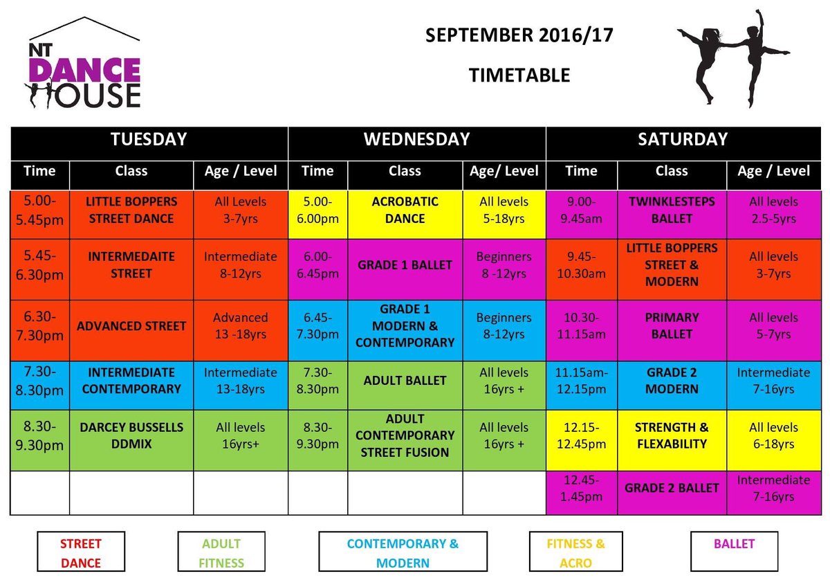 NTDanceHouse's tweet photo. New September timetable! Enrol NOW! https://t.co/Tsr9AhGwad