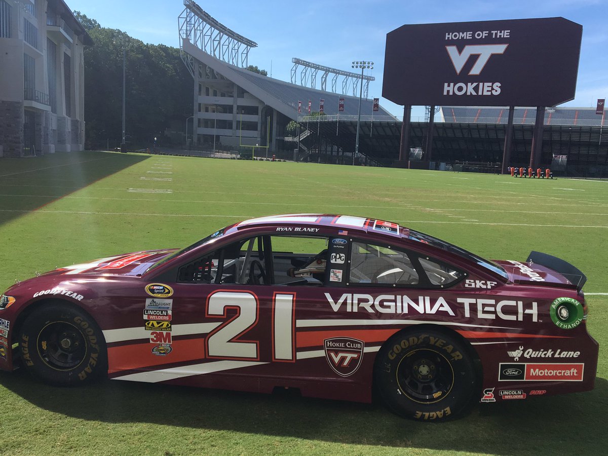We are excited to see the this VT car on the track and the <a href="/HokieClub/">Hokie Club</a> logo in Victory Lane this Saturday!