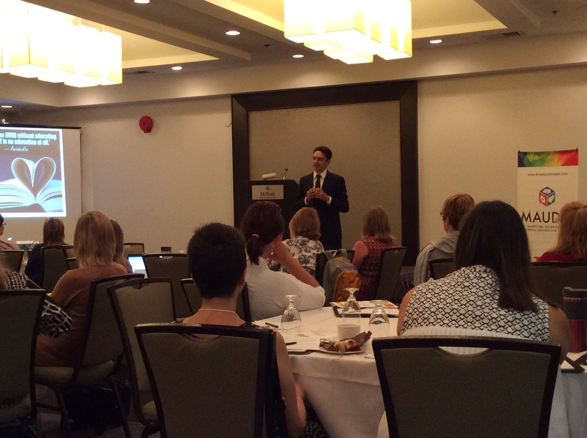 this_conference's tweet image. Kevin Lamoureux launching keynote speaking about school culture. We must challenge business as usual! #thisconf