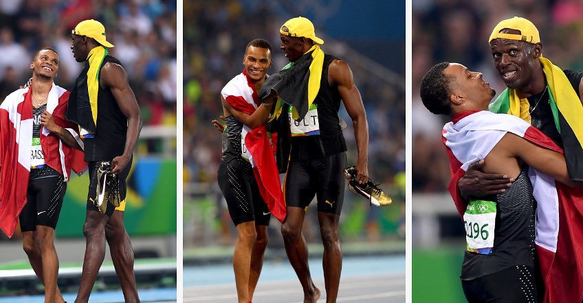 Usain Bolt and Andre De Grasse are relationship goals