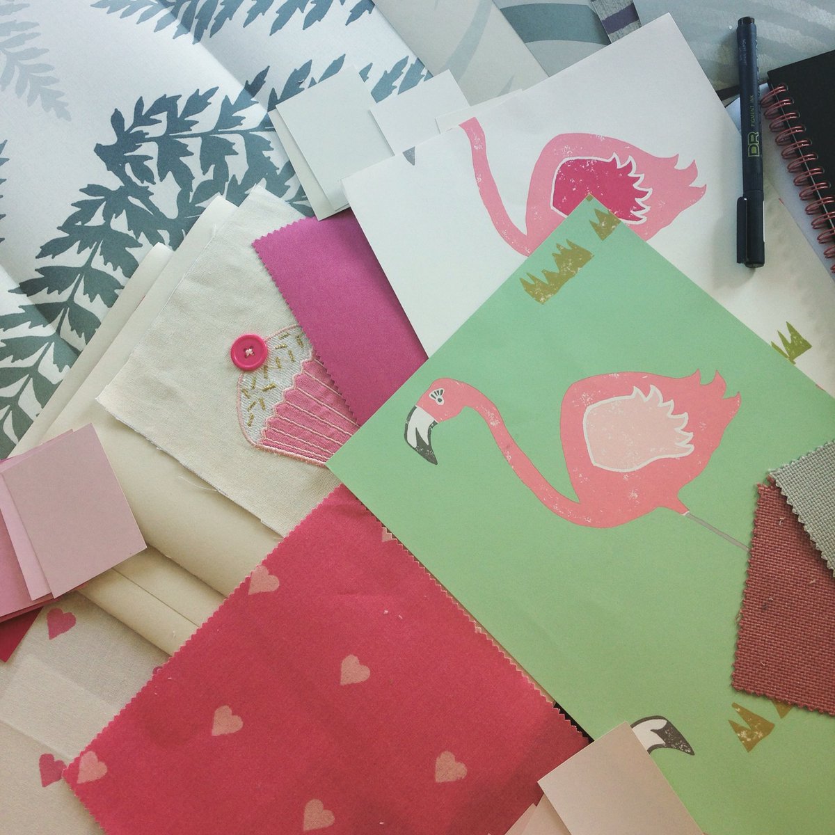 caterinteriors's tweet photo. Happy samples mess.....@ScionFabrics @HarlequinFW #interiordesign https://t.co/7UUzi2W6IA