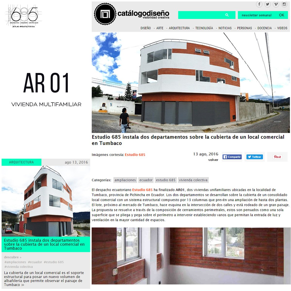 ESTUDIO685's tweet photo. @estudio685 en @catalogodiseno Proyecto #AR01 Tumbaco, Ecuador. Artículo completo: https://t.co/e71rBb6qL2 https://t.co/4HRtG0ijtM