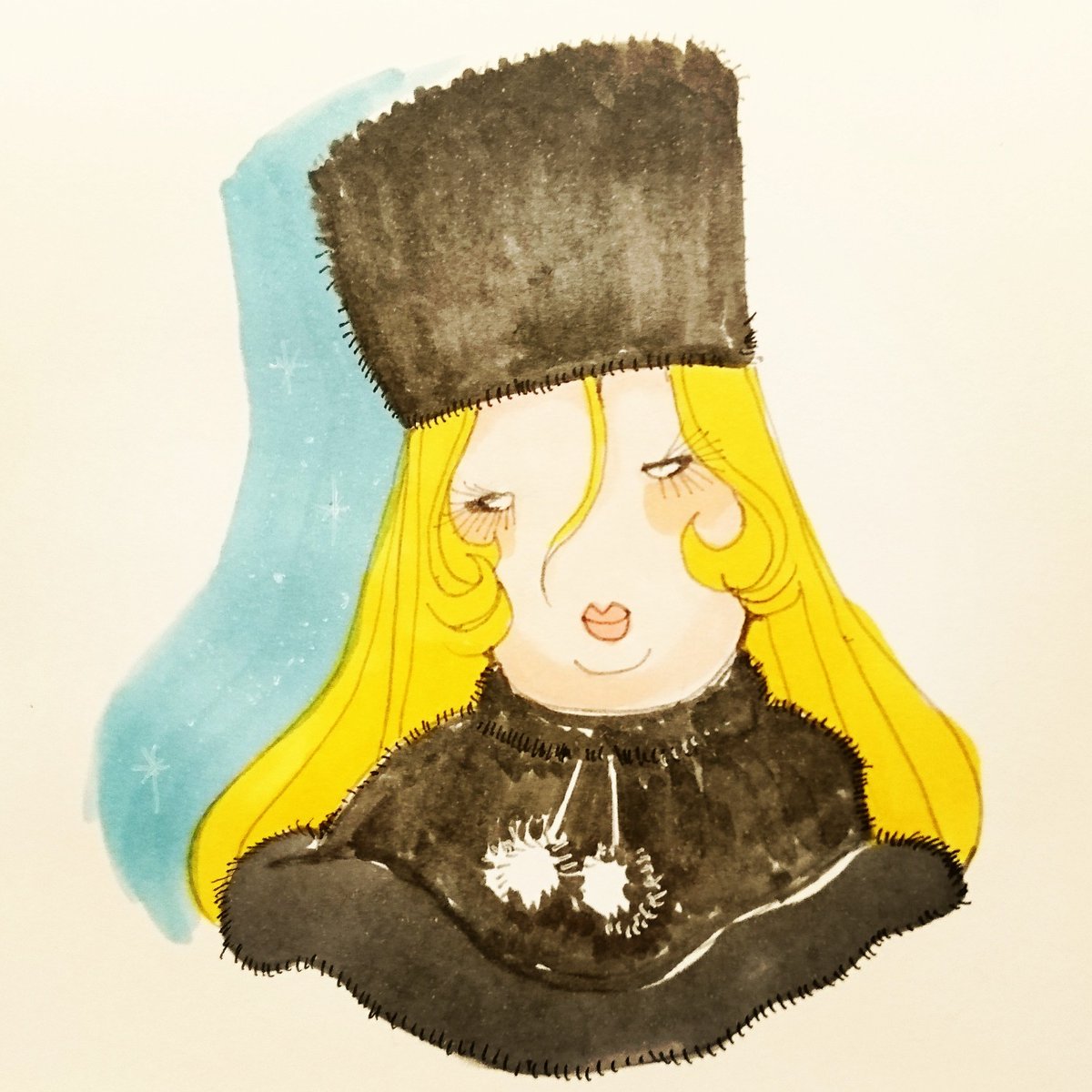 Kokonandesu Pe Twitter メーテルの黒いふさふさの帽子と黒い服 そして長い長い美しい髪 長いまつげにも憧れたなぁ 子供の頃にはたくさんの憧れのアニメの登場人物がいました ひとこま絵日記 憧れ メーテル 銀河鉄道999 好きなアニメ