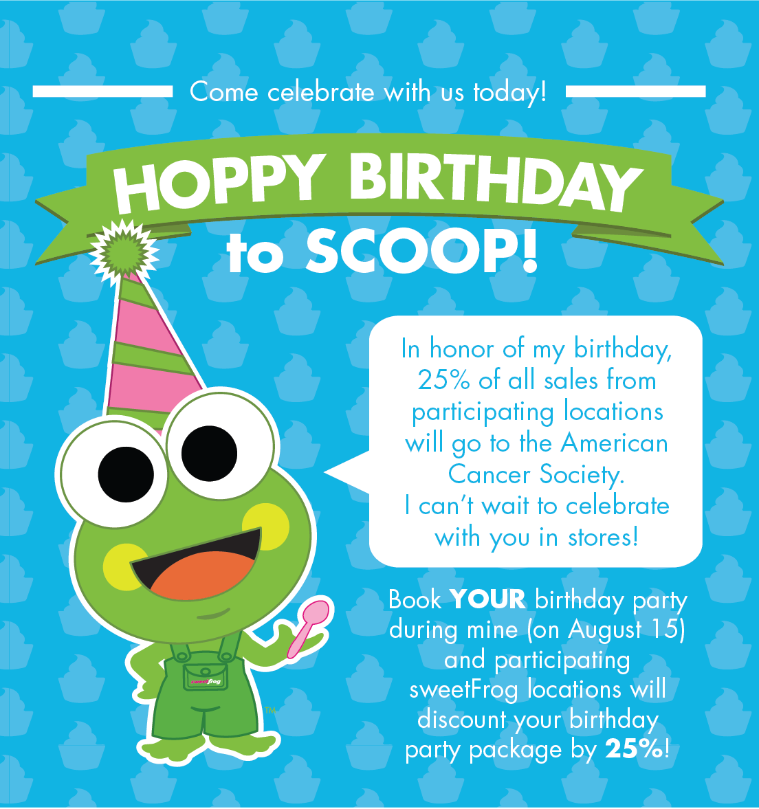 sweetFrog's tweet photo. Hoppy Birthday Scoop!   #sweetFrog #HoppyBirthday #CelebrateLife 💕🐸 https://t.co/dVJ8qTNh3c