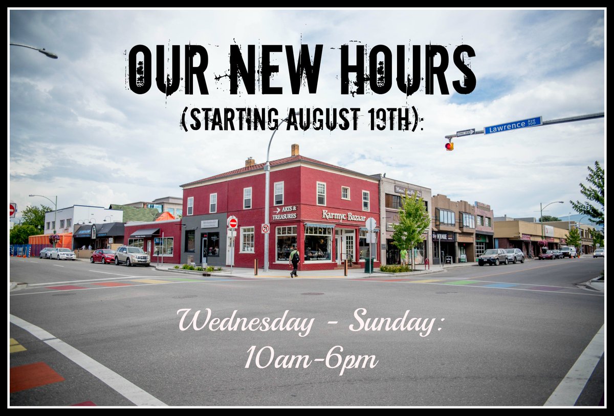 KarmycBazaar's tweet photo. So excited! 
#changes #newhours #shoplocal #getbazaar https://t.co/yHEzWSJmui