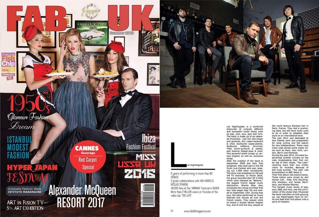 lesnightingales's tweet photo. Dans le magazine fashion anglais @FabUKmagazine  :D https://t.co/JQDyA1uTtK