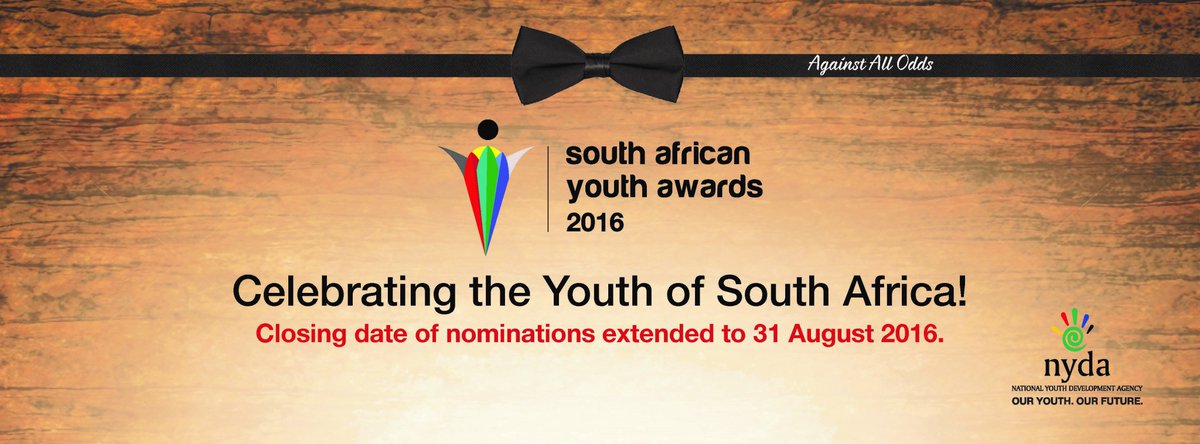 NYDARSA's tweet photo. #SAYA2016 official countdown has begun. Nominate a young person contributing positively. Closing date is in 16 days. https://t.co/xgVIgZwaWs