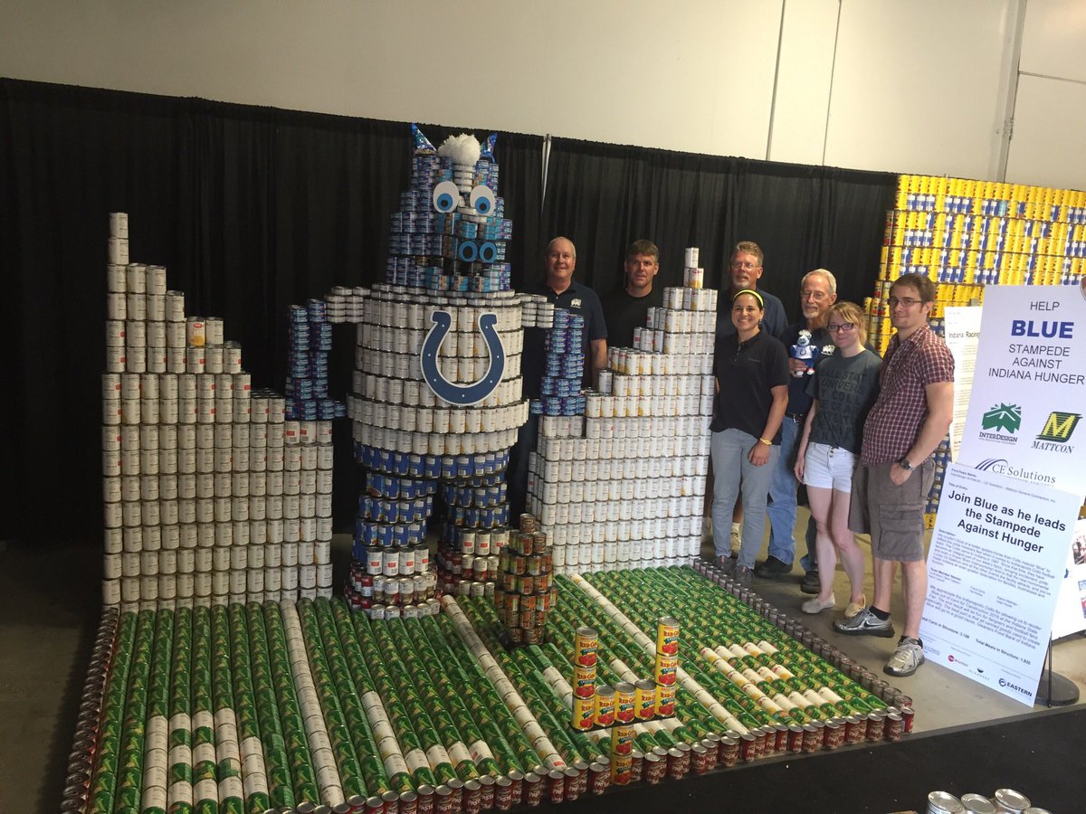 SMPSIndiana's tweet photo. "People's Choice" goes to @InterDesignArch #cesolutions #MattconGC @Canstruction #INstatefair @GleanersFBIndy @Colts https://t.co/n06k1kanPg