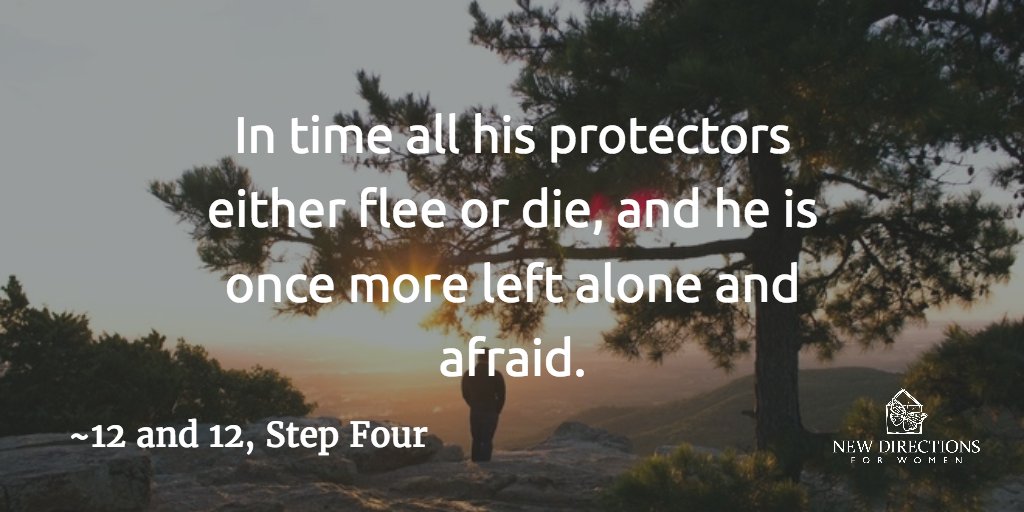 NDFW's tweet image. In time all his protectors either flee or die, and he is once more left alone and afraid. #12and12 #StepFour