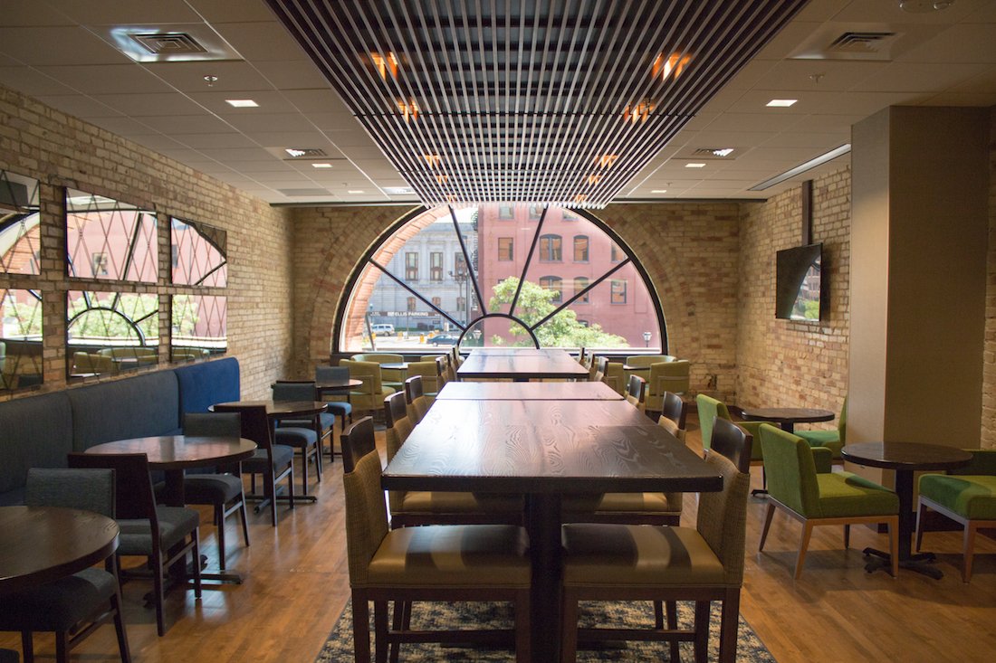 waterscenter's tweet photo. Have you been up to our second floor bar at the Hilton yet? https://t.co/USBj1rzMyt