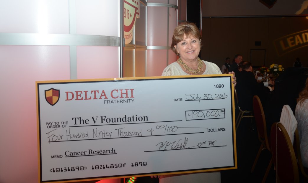 Big thanks to <a href="/DeltaChiHQ/">Delta Chi</a> for their continued support of the Foundation &amp; the over $400K raised for cancer research!