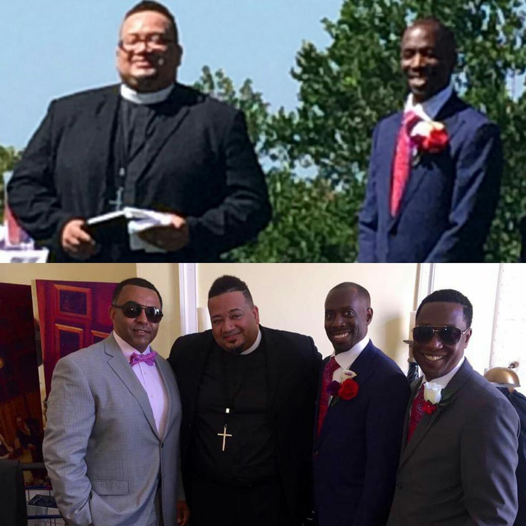 HTamarBrown's tweet image. 4ever grateful and blessed that my Sandune @Rayfus93 would have me to officiate his wedding.  #OurBondIs4Real #Spr93