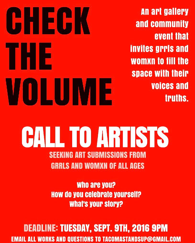 thepplsassembly's tweet image. RT! We're still looking for art to showcase @ #CheckTheVolume, a social event dedicated to grrls &amp;amp; womxn next month!