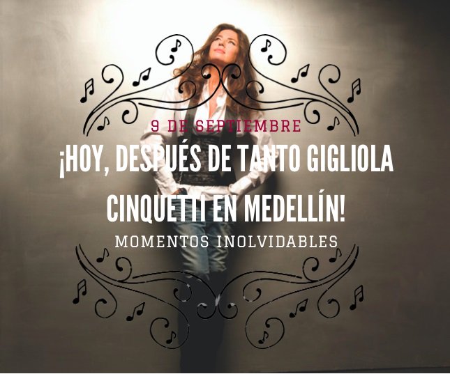 GigliolaCol's tweet photo. ¡Hoy concierto imperdible de Gigliola Cinquetti en el Teatro de la Universidad de Medellín!
@Culturamde @laventana https://t.co/a0cKPBfpOs