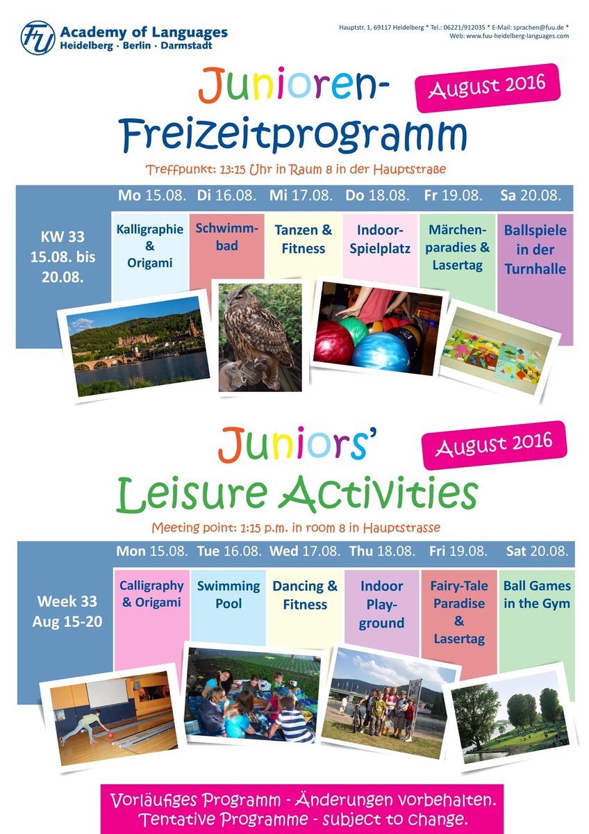 AoL_Heidelberg's tweet image. Swimming, lasertag, calligraphy and more in our #JuniorProgram this week. :)