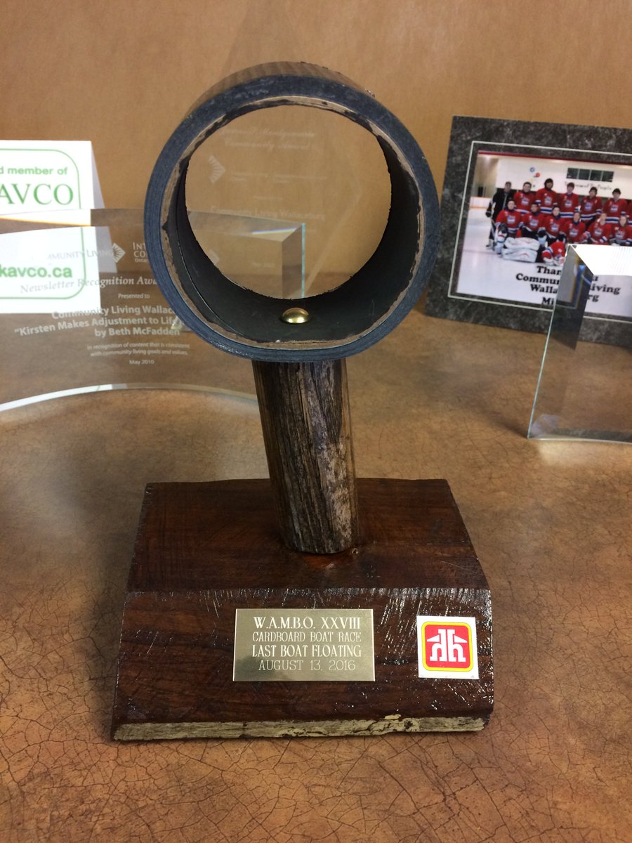 CLWallaceburg's tweet photo. Proud of our great #win this weekend at @WAMBO_Official ! Last Boat Floating in the cardboard boat race! #WAMBO28 https://t.co/ZNldl931pq