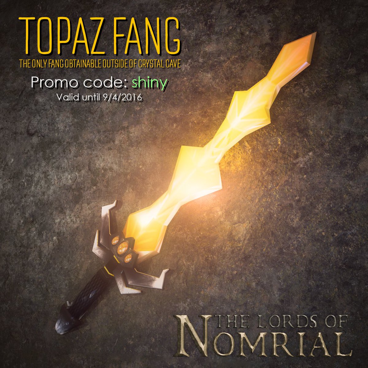 Youri Hoek On Twitter The Lords Of Nomrial Enter Code Shiny In The Main Menu To Receive A Topaz Fang The Code Will Expire 9 4 2016 - youri hoek on twitter free robux if you dont send me a