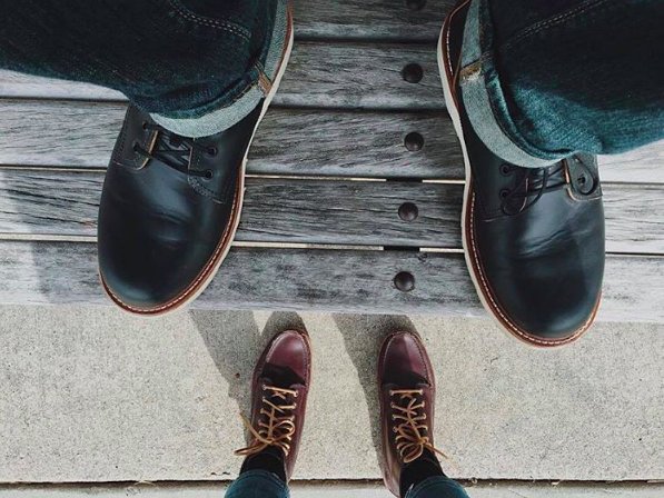 On the street - Porter and Academic boot combo. Looking good you two 💯 📷: <a href="/karatelarson/">Karalina</a> #mensfashion