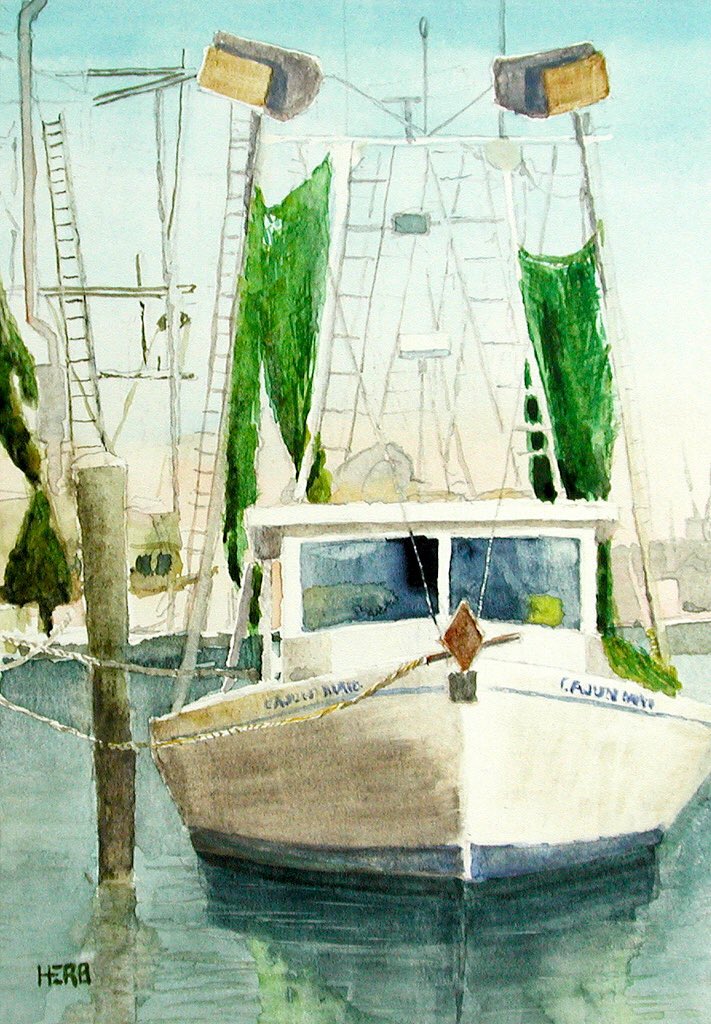 herbwilley's tweet photo. "A fine artwork that lifts us to another place" - Cajun Maid @ Pass Christian 5x7 T/waterclr
#ShrimpBoat #passharbor https://t.co/h7l4O0wf6g