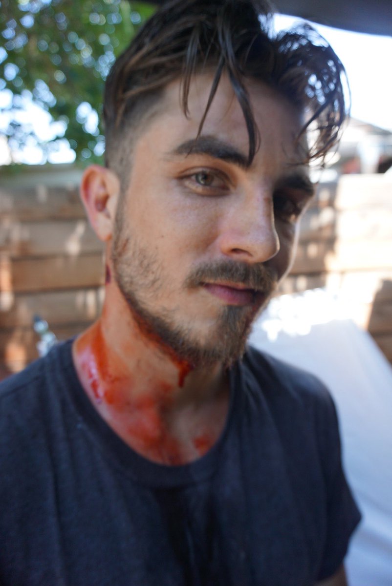 arlene_santana's tweet photo. #BTS --> That one time I roughed up @RamseyKrull. #ThisPath premieres tomorrow at @HollyShorts! Come watch. https://t.co/r0LkFkgZrM