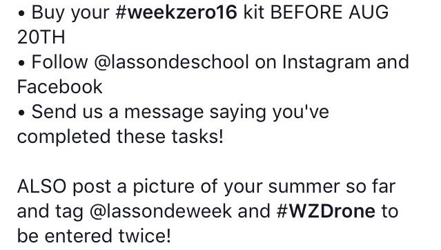 lassondeweek's tweet photo. The drone raffle ends on Saturday at 11:59PM! Details below! https://t.co/VSdXrNBX3G
