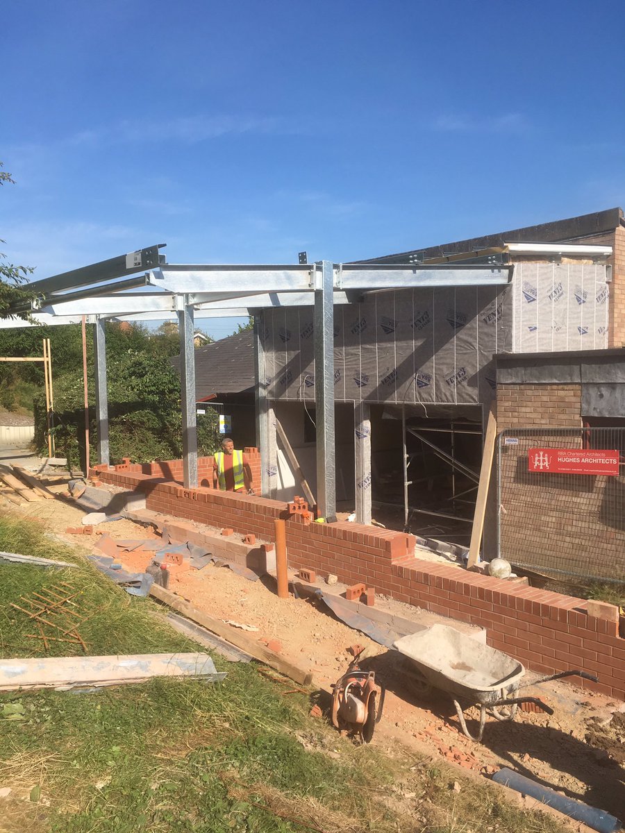 MpBuilding's tweet photo. Extension at penygloddfa school is progressing well https://t.co/DaXYHo0O14