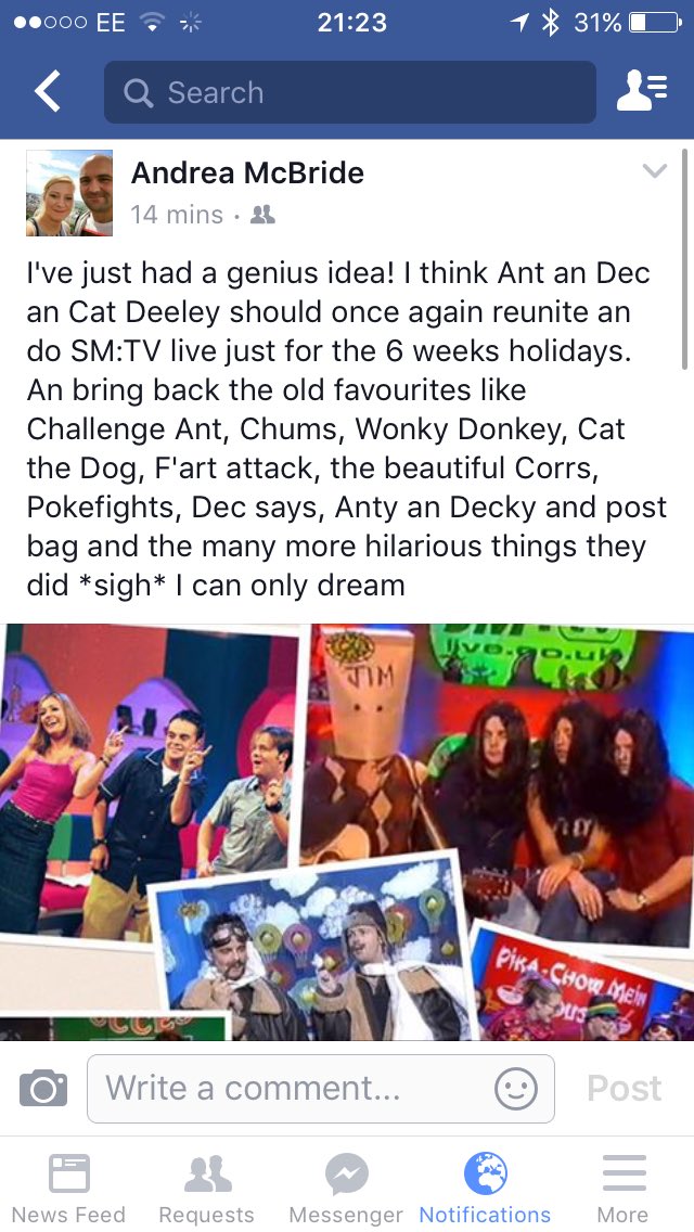 pand_87's tweet photo. Can we make this happen? @antanddec @catdeeley #bringbacksmtv https://t.co/sfLwoULgES