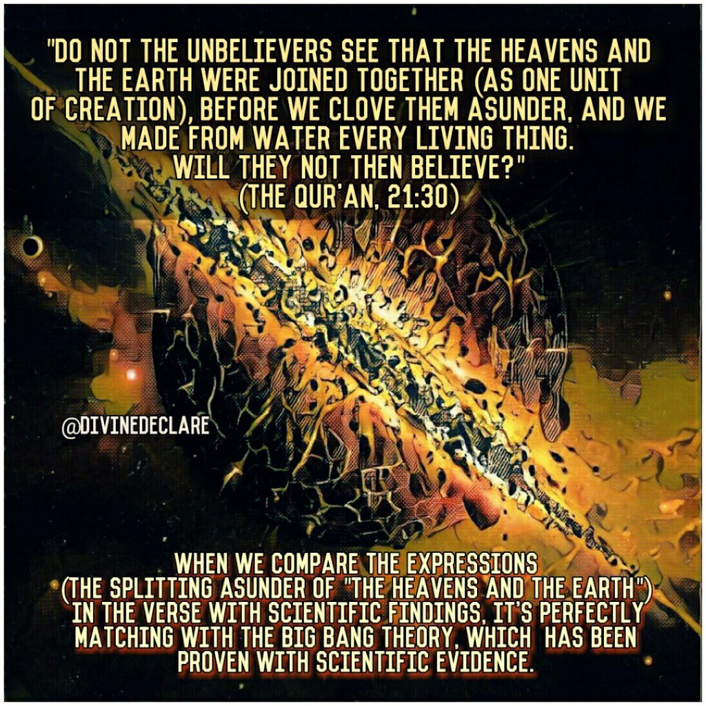 The Big Bang Theory is mentioned in the Quran