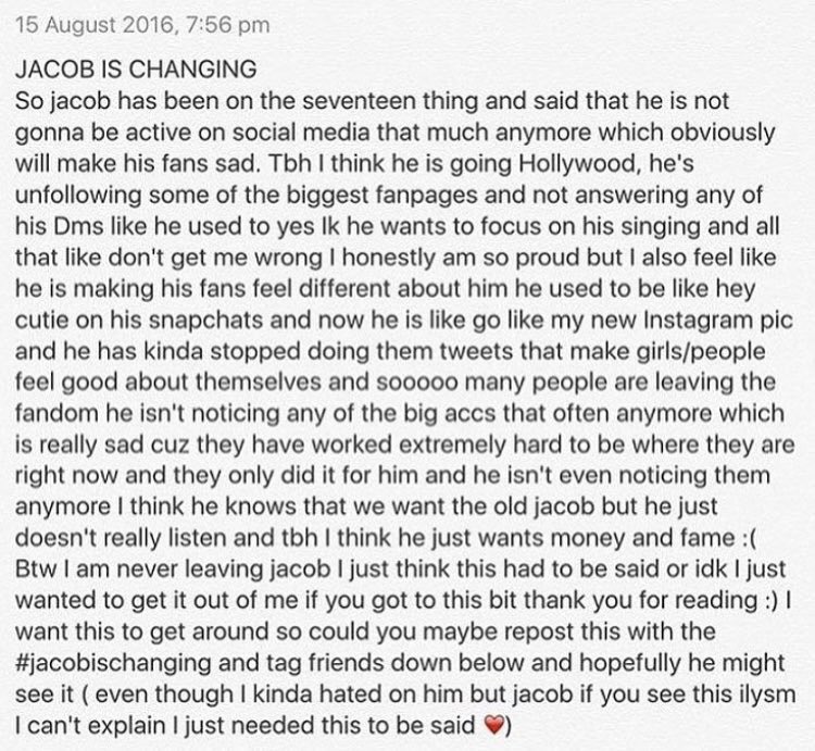 theakabb's tweet photo. #BringJacobBack #BlueForJacob #JacobIsChanging we're here for you @jacobsartorius and we love you💙 https://t.co/Sh1CDTvik3
