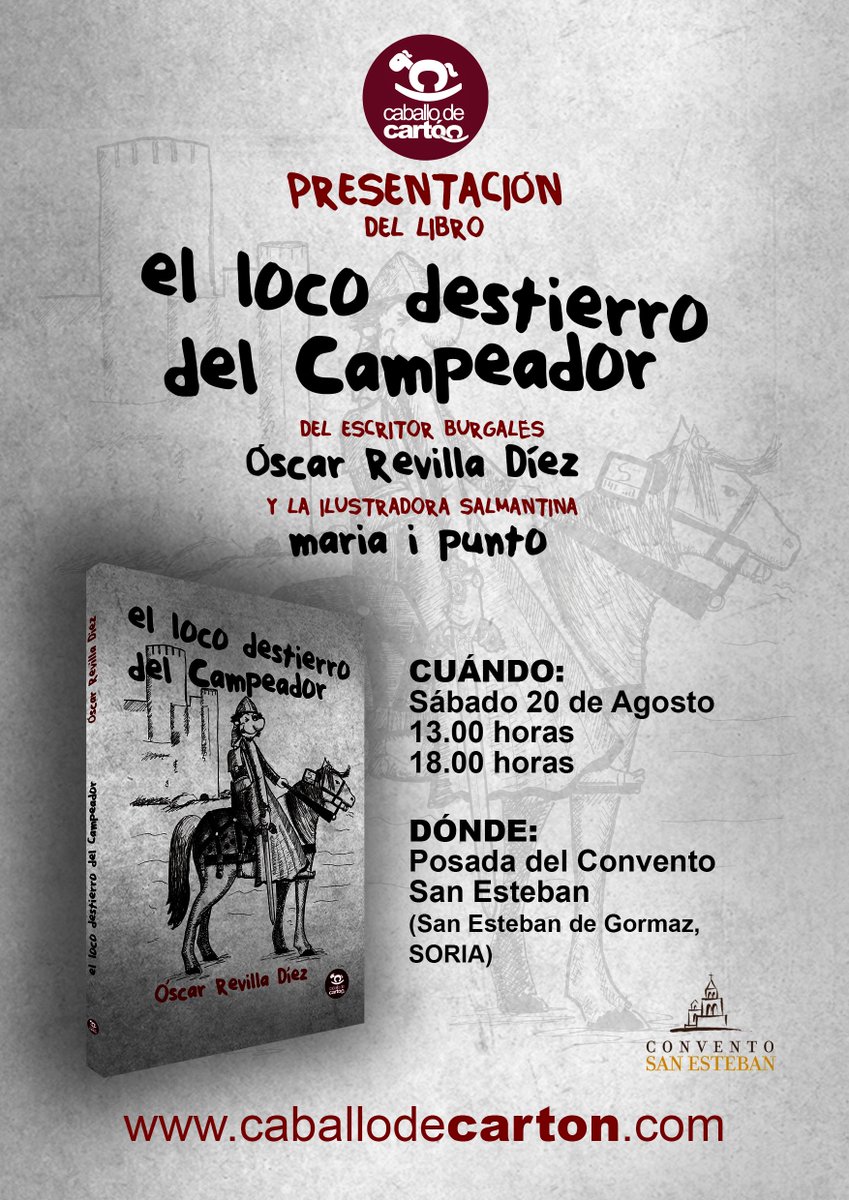 CdCEditores's tweet photo. Si el próximo sábado estás haciendo el @caminodelcid y pasas por San Esteban de Gormaz, en Soria, nos veremos allí! https://t.co/6PSPd9TtDR