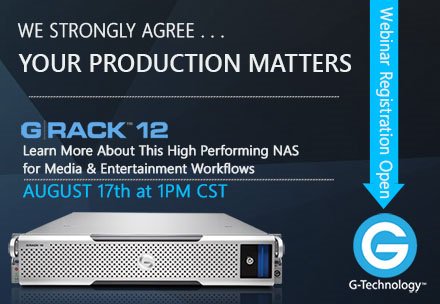 MediaTechBobby's tweet photo. Join #GTechnology this Weds 8/17@1PM CDT #GRACK12 Live Webinar #NAS #provideo #VR #storage https://t.co/BuFknRHCwq https://t.co/JQuj05mqOr