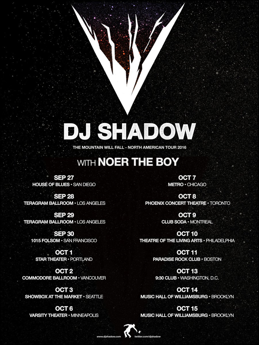 I'm coming to a city near you this fall with the don <a href="/djshadow/">DJ Shadow</a> 

<a href="/LiquidAmber100/">Liquid Amber</a> squad in full effect!
