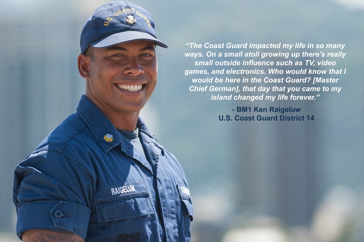 FacesofPACOM's tweet photo. #BoatswainsMate attributes  #USCG's visit to his small island more than 20 years ago in his decision to serve . https://t.co/s0tbemoneR