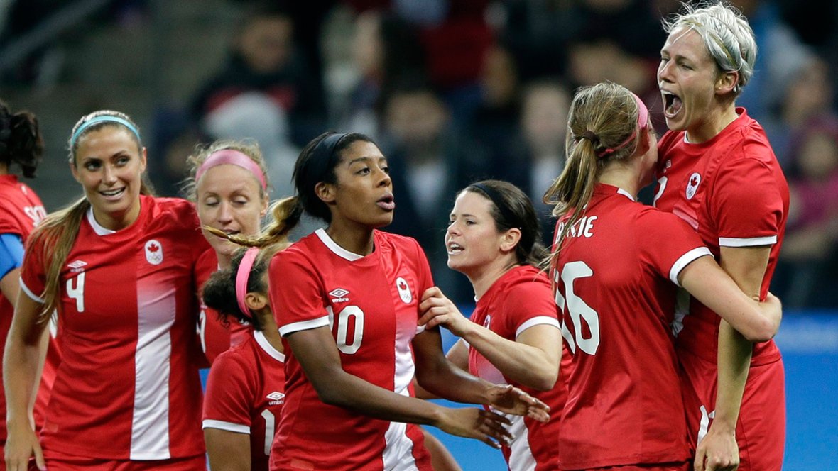 CBCOlympics's tweet photo. Canadian women's soccer team on cloud 9 ahead of Olympic semifinal #CanWNT #Rio2016 https://t.co/IFfsbrXXM8 https://t.co/0aXHhNItkJ